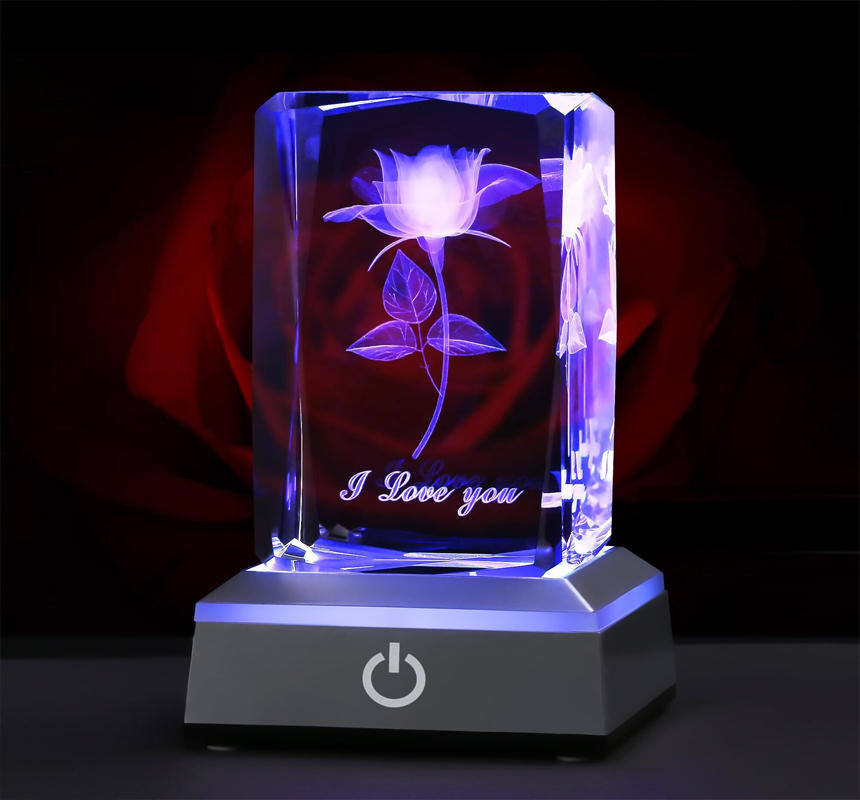 3D Rose Crystal Birthday Gifts