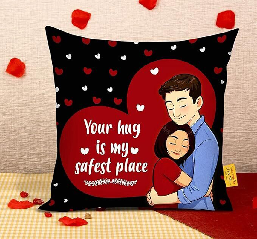 Couple Wedding Printed Pillow Cushion Cover 