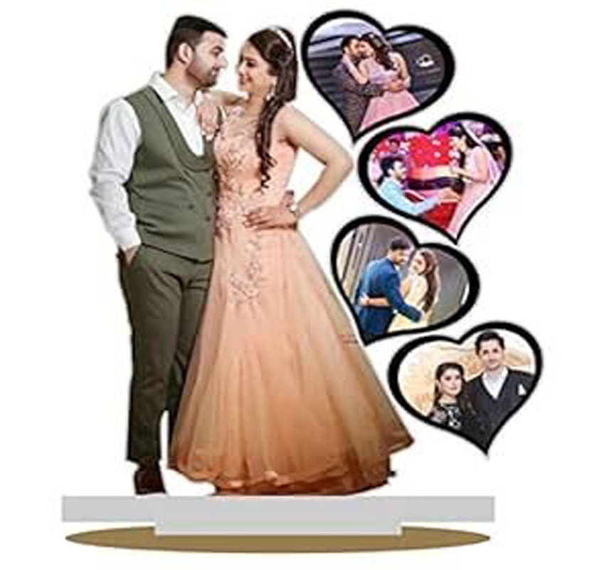 Gift m d f Cutout Heart Shape Water Resistant Photo Frame 