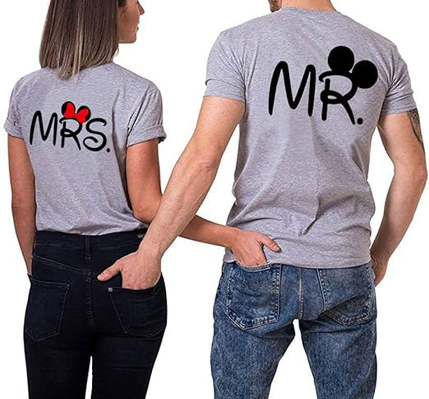 MR. and MRS. Love Couple  Cotton T shirt 