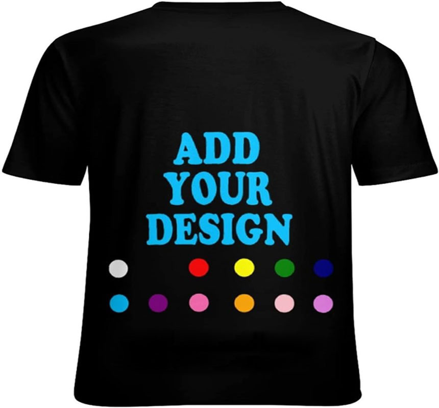 Add your design black Cotton t -shirt