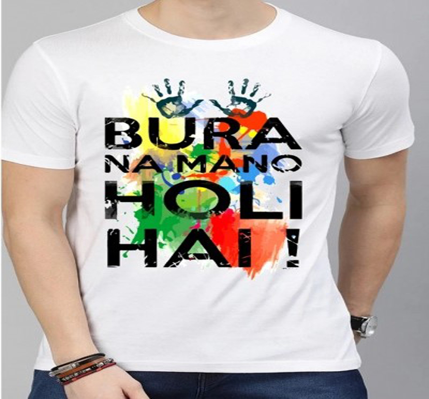 Collarless Round neck Holi T shirt 