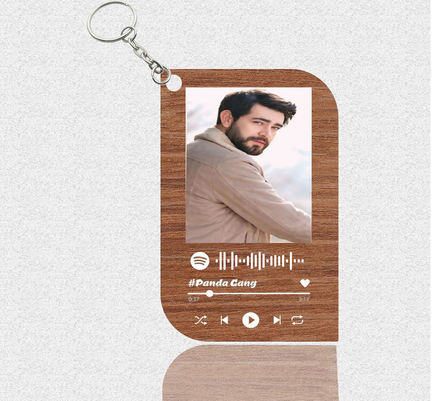 Personalized  song spotify keychain