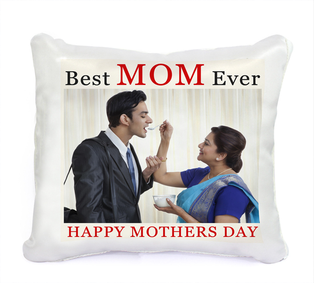 Fashionable Pillow With Text and Photo Best Mom