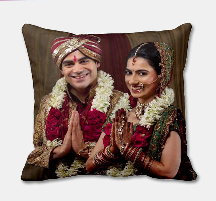 Married Couple Photo Pillow Cover 