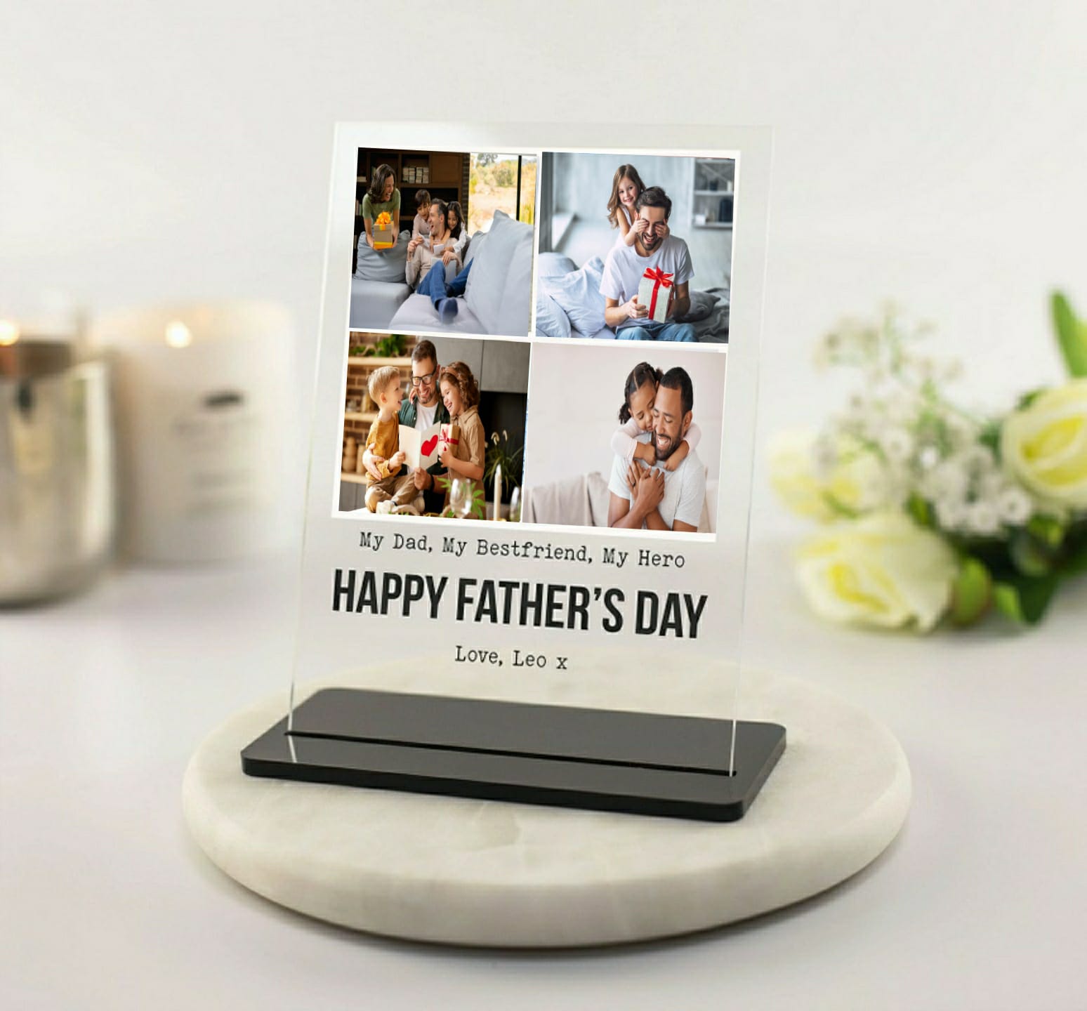 Happy Father Day Acrylic Plaque Frame