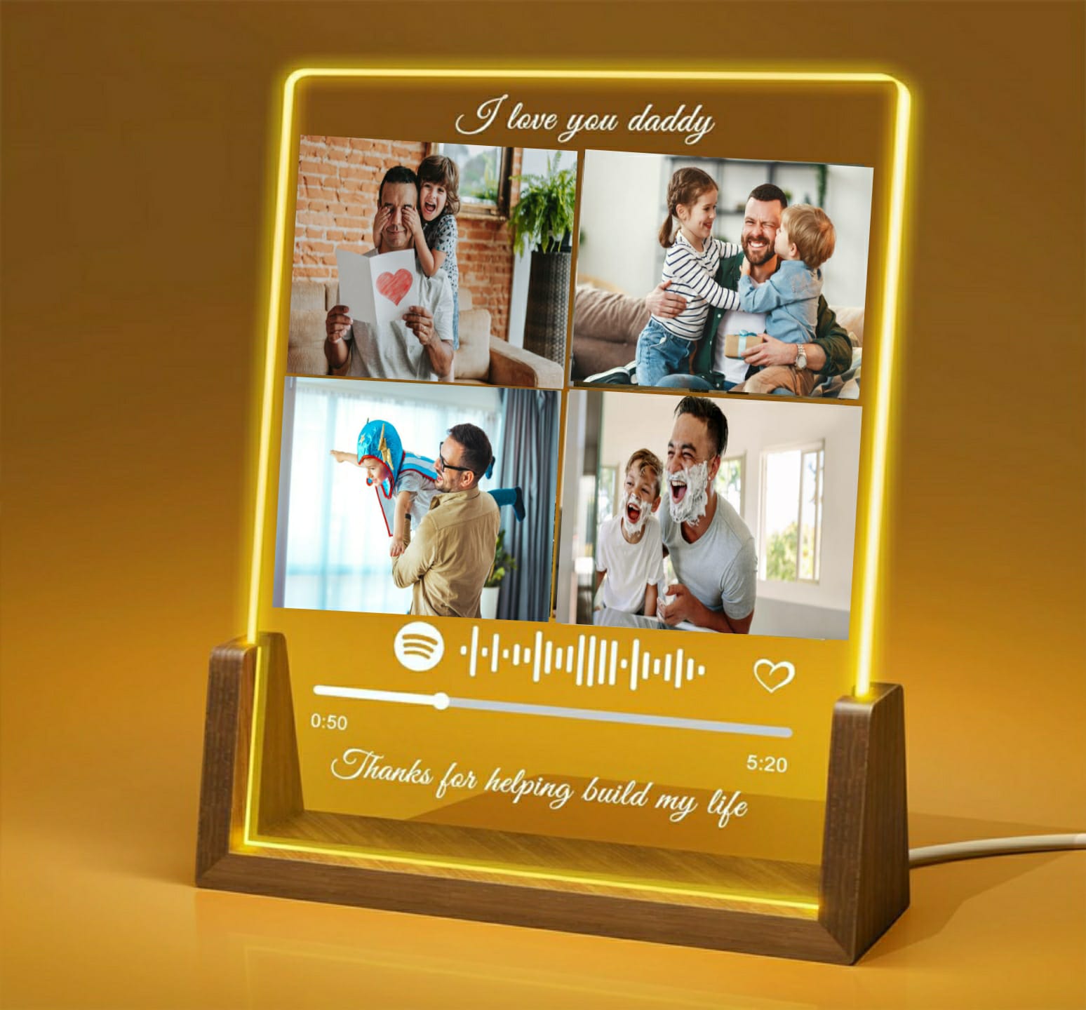 Personalized Acrylic Plaque Frame With Spotify
