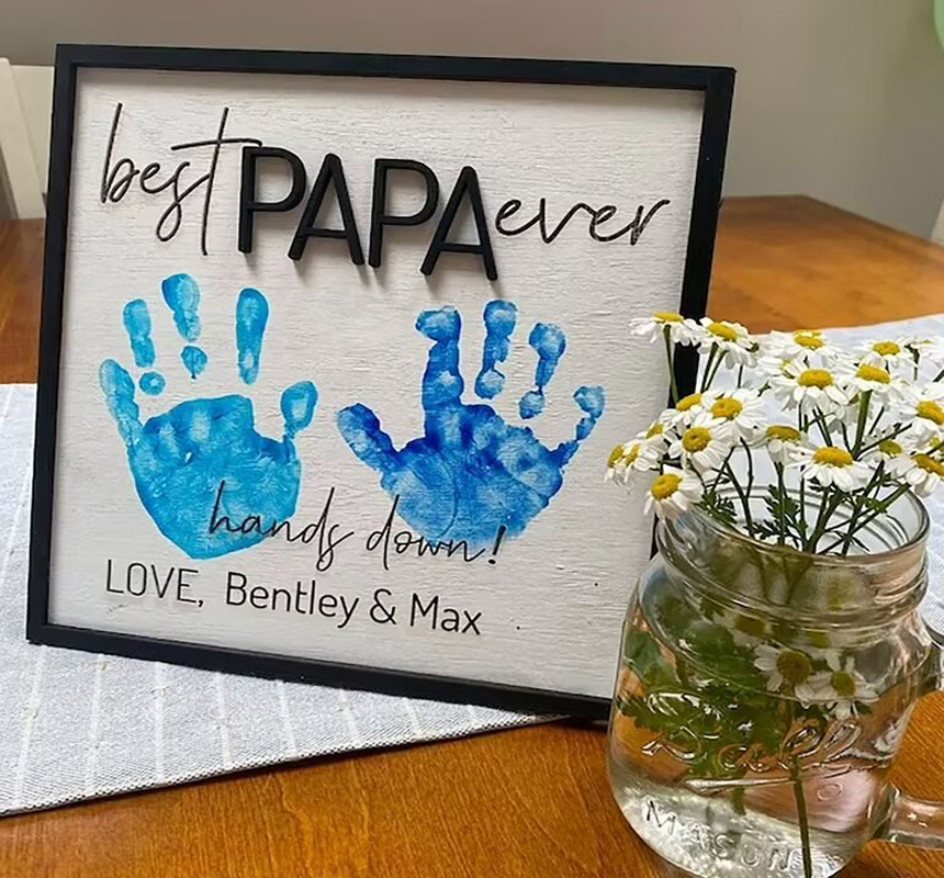 This is a Wooden Frame I Love My Dad