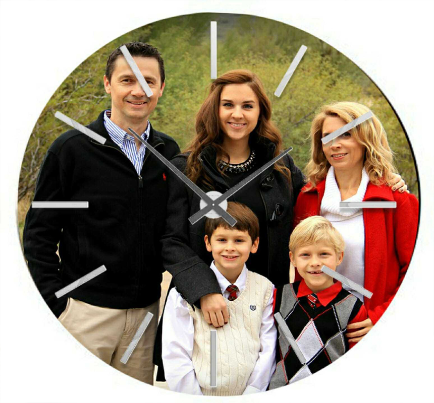 Personalised glass wall clock 
