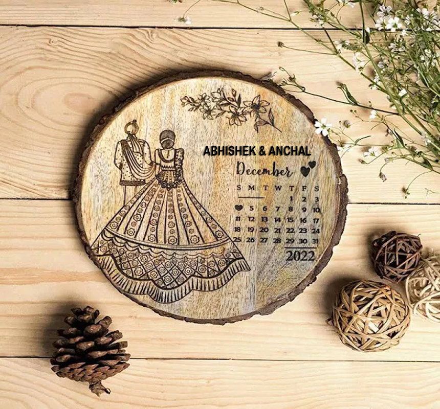 Wooden Plaque Couples Customized Wedding Gift