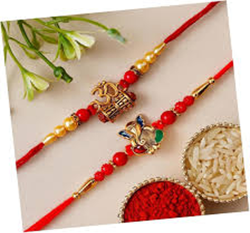 Personalized Rudraksha Rakhi for Brother 