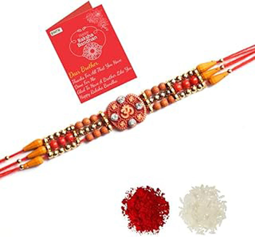 Rakhi with Greeting Card 