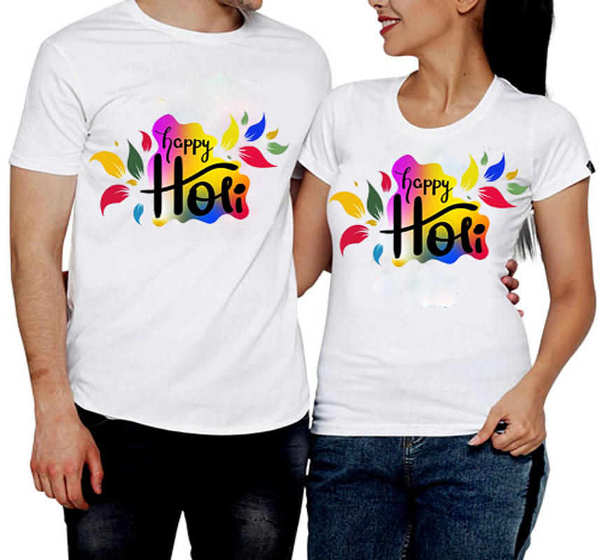Combo Printed Holi T-Shirt