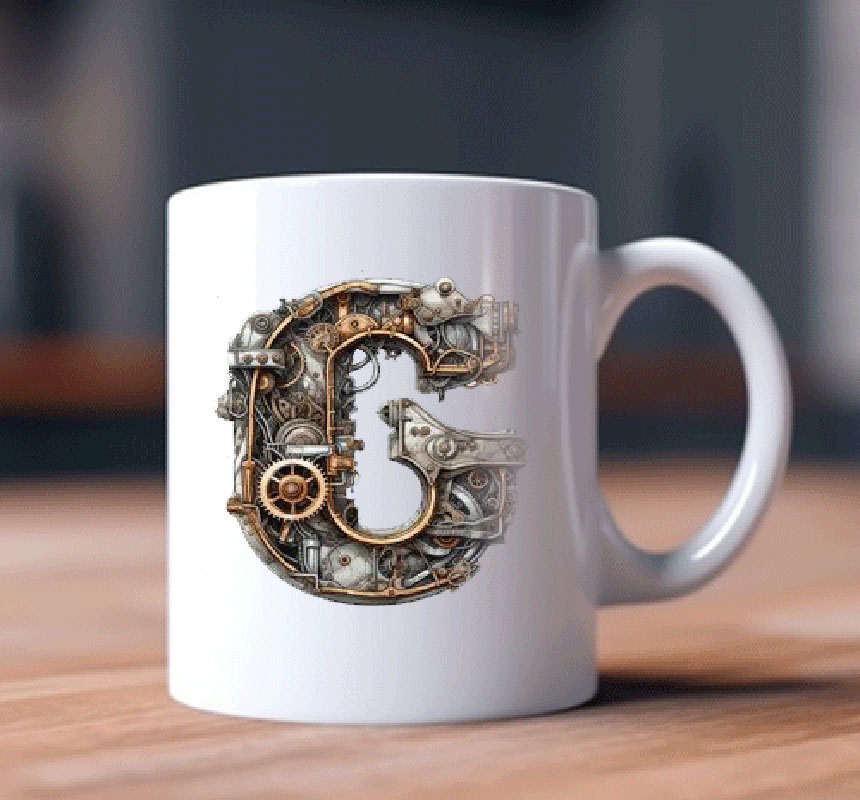 Alphabet Letter G Printed Coffee Mug