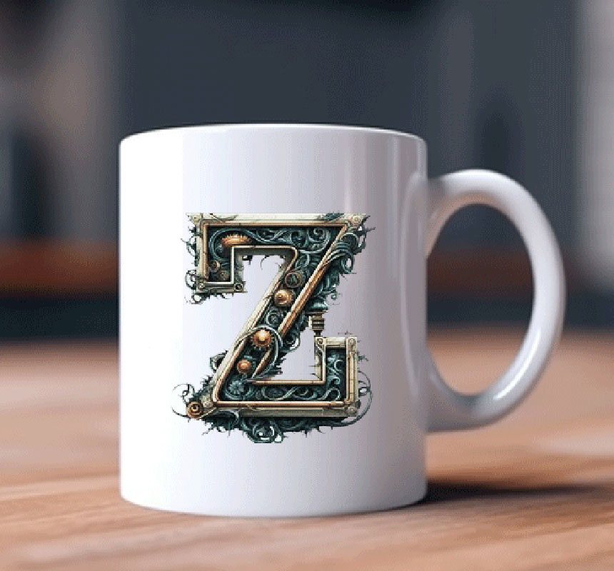 Alphabet Letter Z Printed Coffee Mug