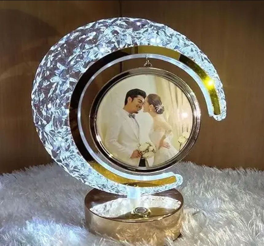 Crystal Lamp Heart Photo Frame