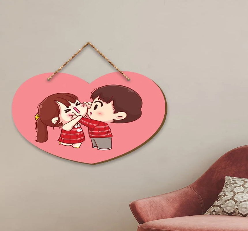 Cute Couple Wall Hanging for Home Decor 