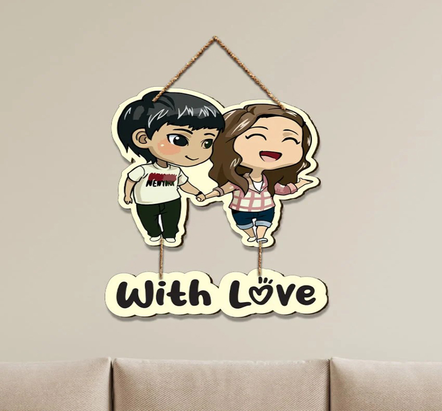 Together Forever Couple Wall Hanging for Home Decor 